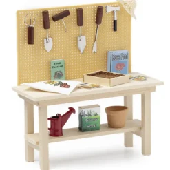 Dollhouse Miniature Potting Workbench