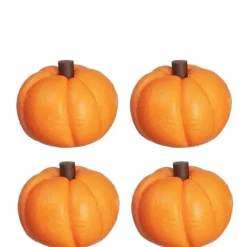 4 Dollhouse Miniature Pumpkins