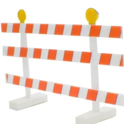 Dollhouse Miniature Railroad Construction Barricade