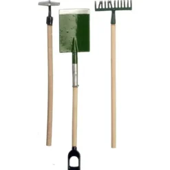 Dollhouse Miniature Rake, Shovel & Hoe