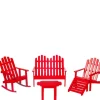 Dollhouse Miniature Red Adirondack Chair Set