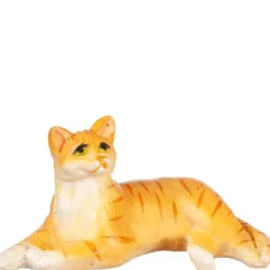 Dollhouse Miniature Relaxed Orange Cat