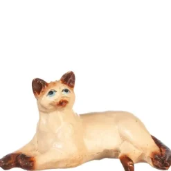 Dollhouse Miniature Relaxed Siamese Cat
