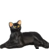Dollhouse Miniature Relaxed Black Cat