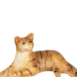 Dollhouse Miniature Relaxed Tabby Cat