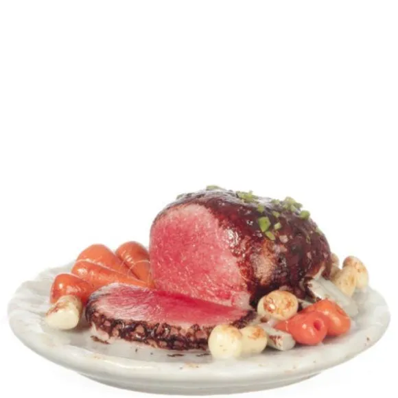 Dollhouse Miniature Roast Beef Platter
