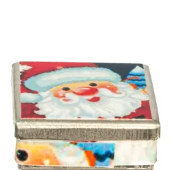 Dollhouse Miniature Santa Cookie Tin