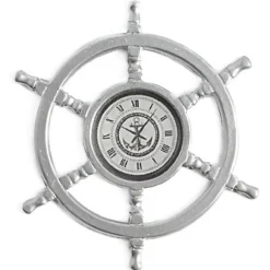 Dollhouse Miniature Ship Wheel Wall Clock