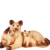 Dollhouse Miniature Siamese Cat with Kittens