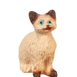 Dollhouse Miniature Sitting Siamese Cat