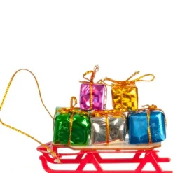 Dollhouse Miniature Sled with Packages