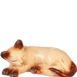 Dollhouse Miniature Sleeping Siamese Cat