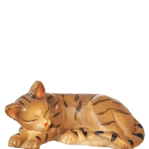 Dollhouse Miniature Sleeping Tabby Cat