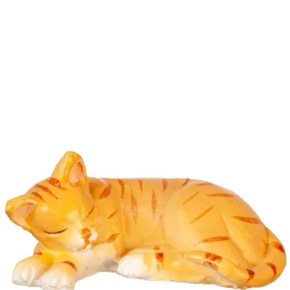 Dollhouse Miniature Sleeping Orange Cat