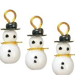 3 Dollhouse Miniature Snowmen Ornaments