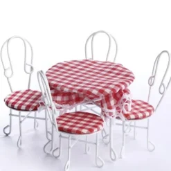 Dollhouse Miniature Soda Ice Cream Parlor Table Set