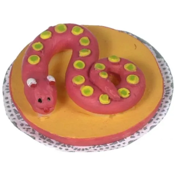 Dollhouse Miniature Spotty Snake Cake
