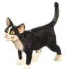 Dollhouse Miniature Standing Black & White Cat