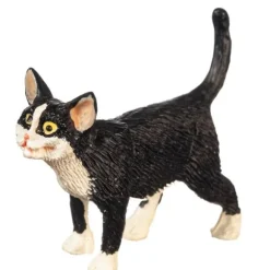 Dollhouse Miniature Standing Black & White Cat