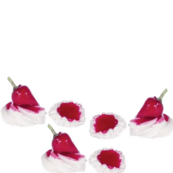 Dollhouse Miniature Strawberry Meringue Dollops
