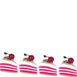 Dollhouse Miniature Strawberry Cake Slices