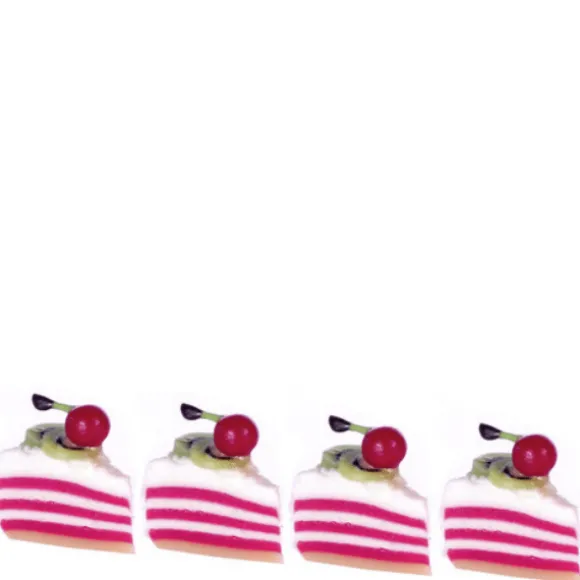 Dollhouse Miniature Strawberry Cake Slices