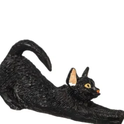 Dollhouse Miniature Stretching Black Cat