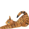 Dollhouse Miniature Stretching Tabby Cat