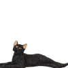 Dollhouse Miniature Stretched Black Cat
