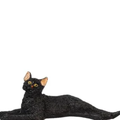 Dollhouse Miniature Stretched Black Cat