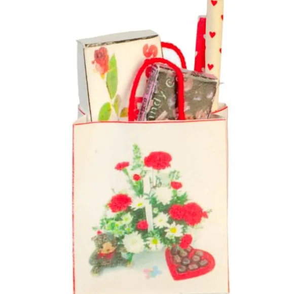 Dollhouse Miniature Valentine's Shopping Bag