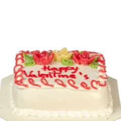 Dollhouse Miniature Valentine Sheet Cake