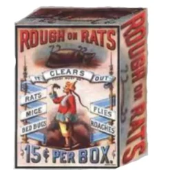 Dollhouse Miniature Vintage Rat Poison Box
