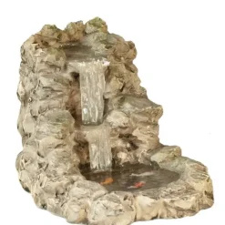 Dollhouse Miniature Waterfall with Pond