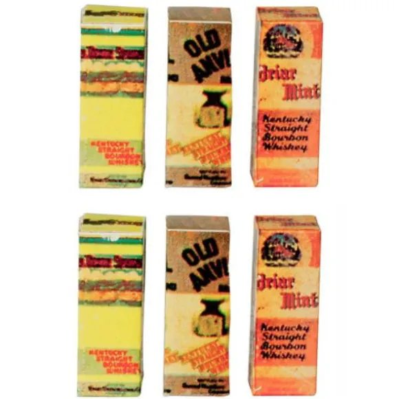 Dollhouse Miniature Whiskey Boxes