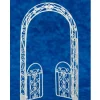Dollhouse Miniature White Iron Arbor with Gate