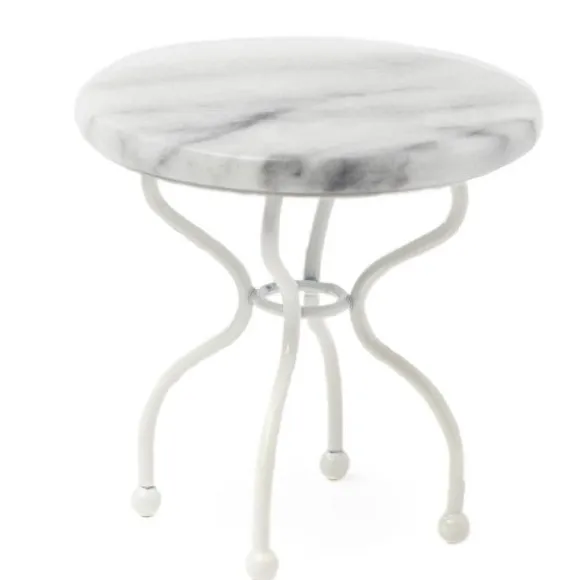 Dollhouse Miniature White Marble Top Table