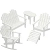 Dollhouse Miniature White Adirondack Chair Set