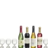 Dollhouse Miniature Wine Bottles & Glasses
