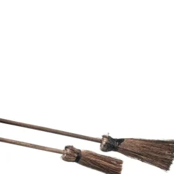2 Dollhouse Miniature Witches Brooms