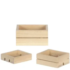 Dollhouse Miniature Wood Crates