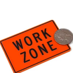 Dollhouse Miniature Work Zone Sign