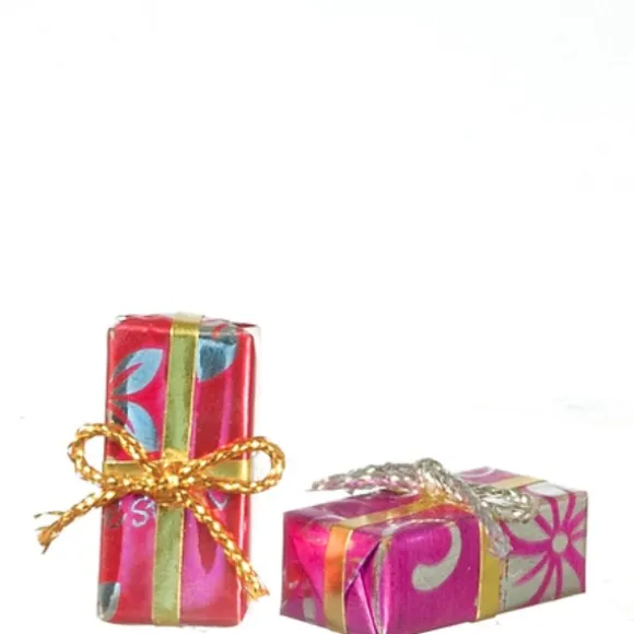 Dollhouse Miniature Wrapped Gift Boxes