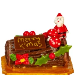 Dollhouse Miniature Yule Log Cake