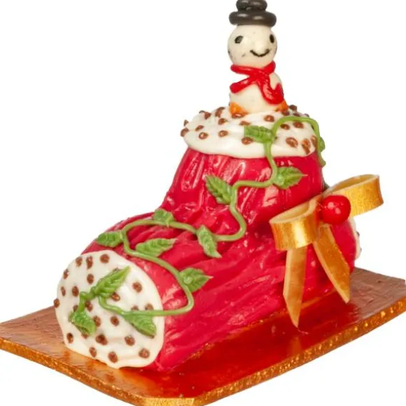 Dollhouse Miniature Yule Log Cake