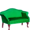 Emerald Green Dollhouse Miniature Sofa
