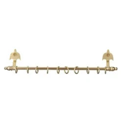 Expanding Gold Dollhouse Miniature Curtain Rod with Rings
