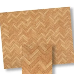 Faux Wood Dollhouse Miniature Chevron Flooring