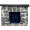 Fieldstone Dollhouse Miniature Fireplace