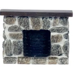Fieldstone Dollhouse Miniature Fireplace